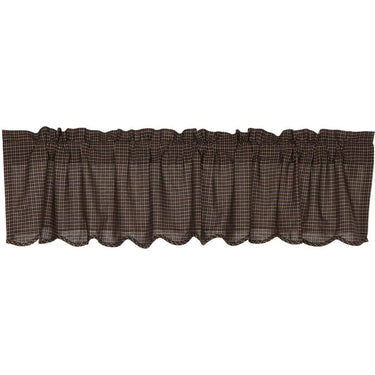 Kettle Grove Plaid Valance Curtain Scalloped16x72 - The Fox Decor